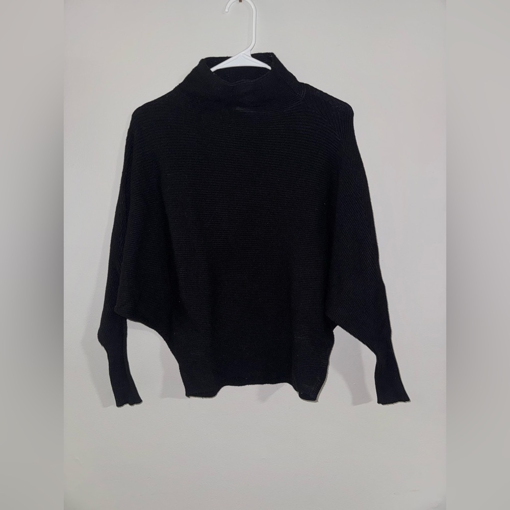 Philosophy Republic Clothing Black Mock Neck Batwing Sweater - Size XS